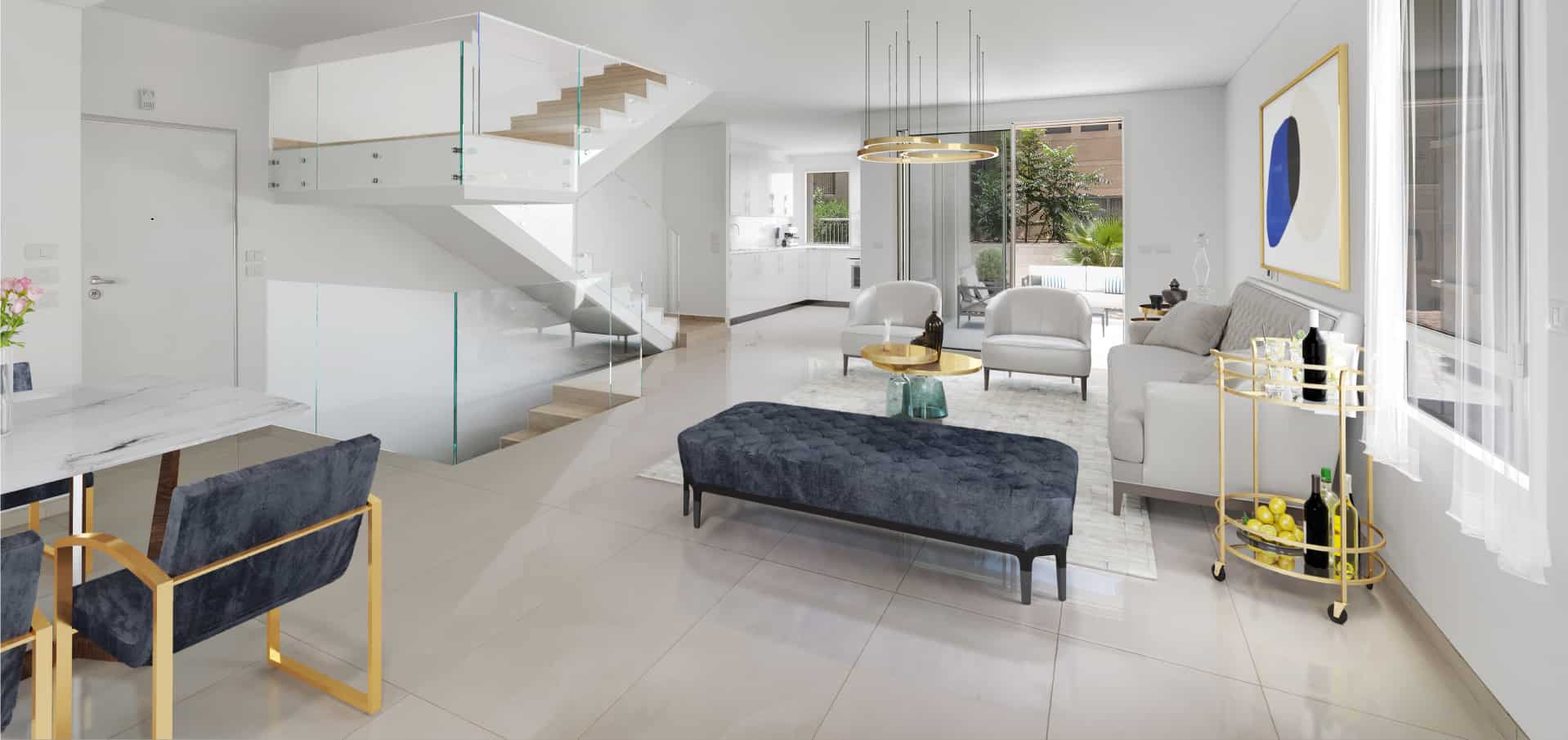 luxury duplex white design apartment jerusalem
