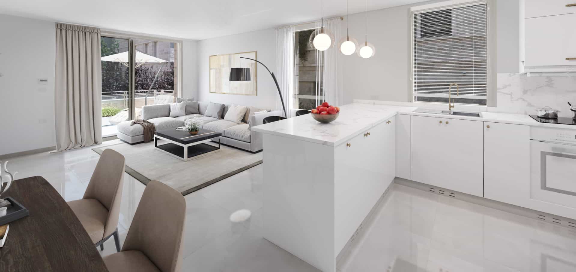 stunning white luxury kitchen in jerusalem